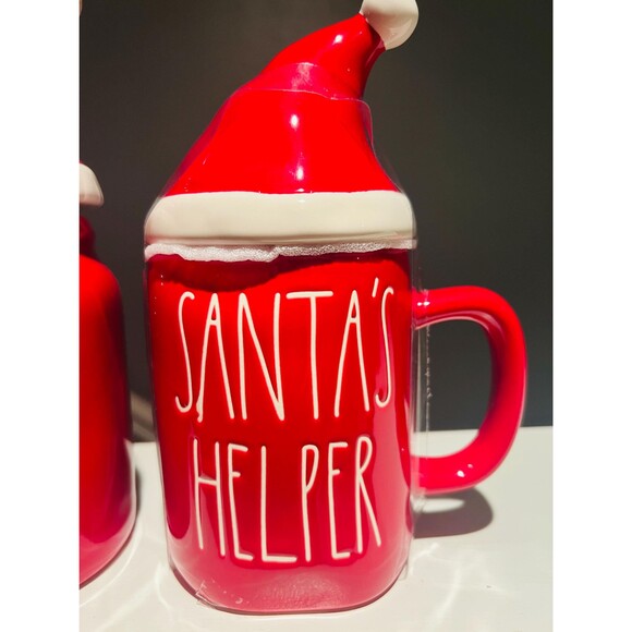 Rae Dunn Santas Helper Canister and Mug Set | Red Ceramic Holiday Decor - Picture 2 of 8